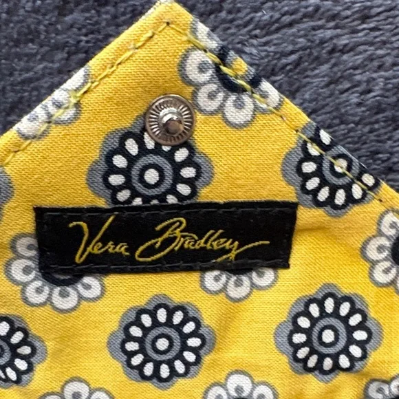 Vera Bradley Black and Yellow Patterned Wallet - Picture 9 of 12
